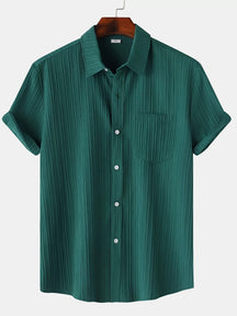 Camisa Masculina Manga Curta De Linho Ideal Para o Verão