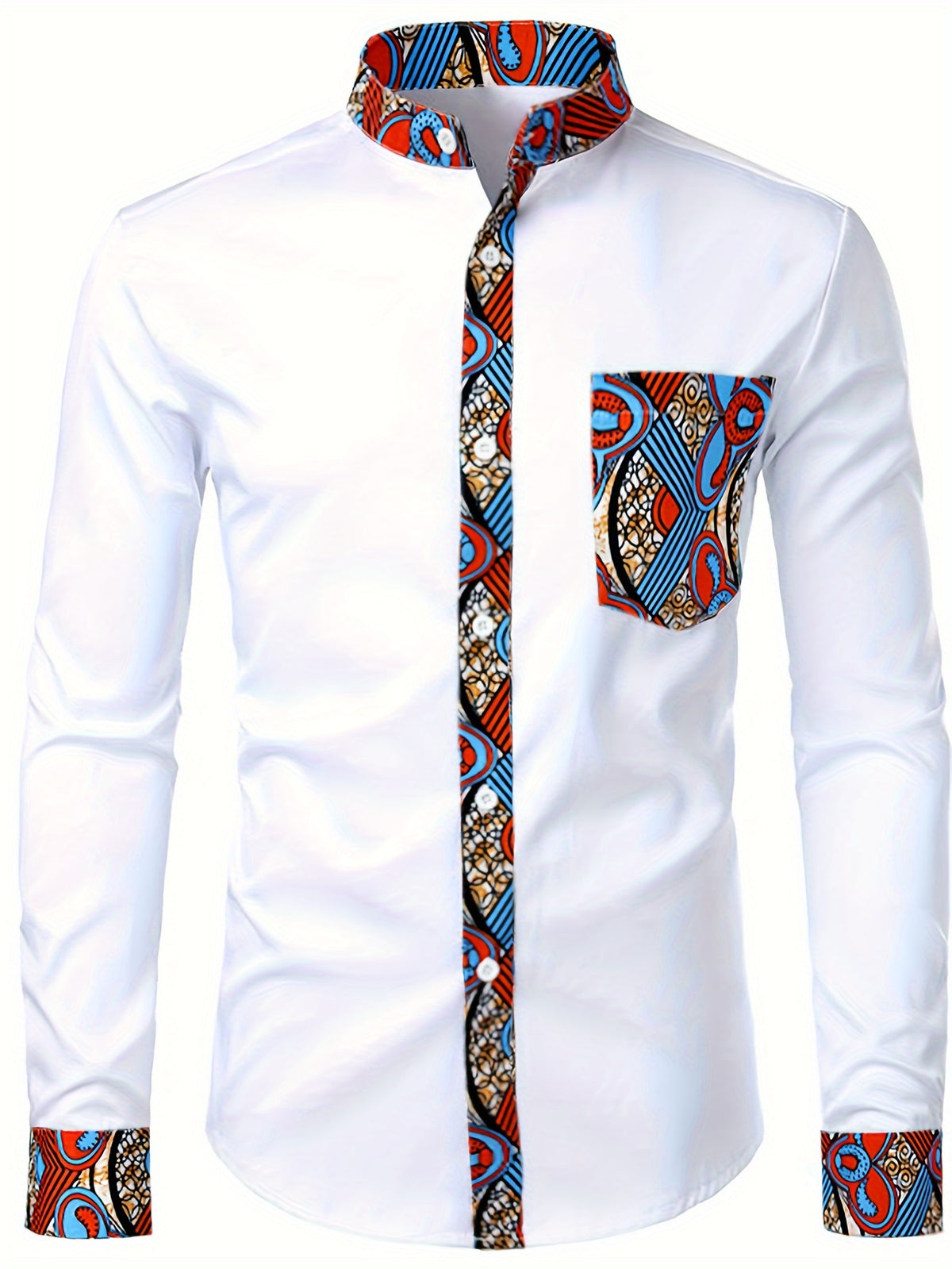 Camisa Masculina Formal Social Estampada Manga Longa