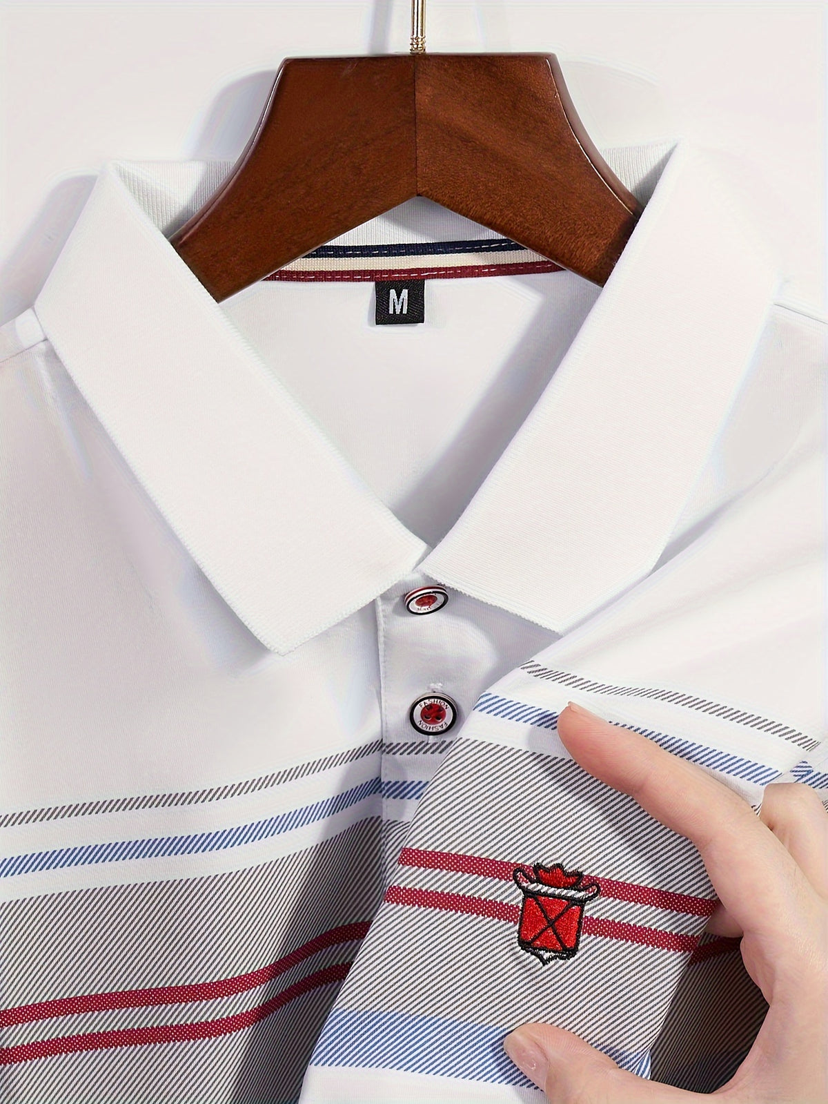 Camisa Gola Polo Masculina De Algodão  Listrada