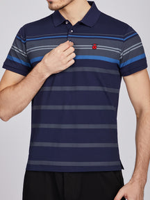 Camisa Masculina Casual De Gola Polo Algodão Listras