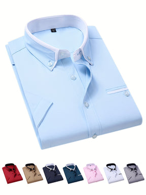 Camisa Masculina Social Casual Formal com Bolso No Peito