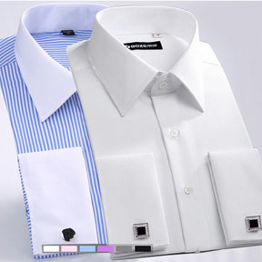 Camisa de Manga Longa Masculina de Punho Francês - Terrazo