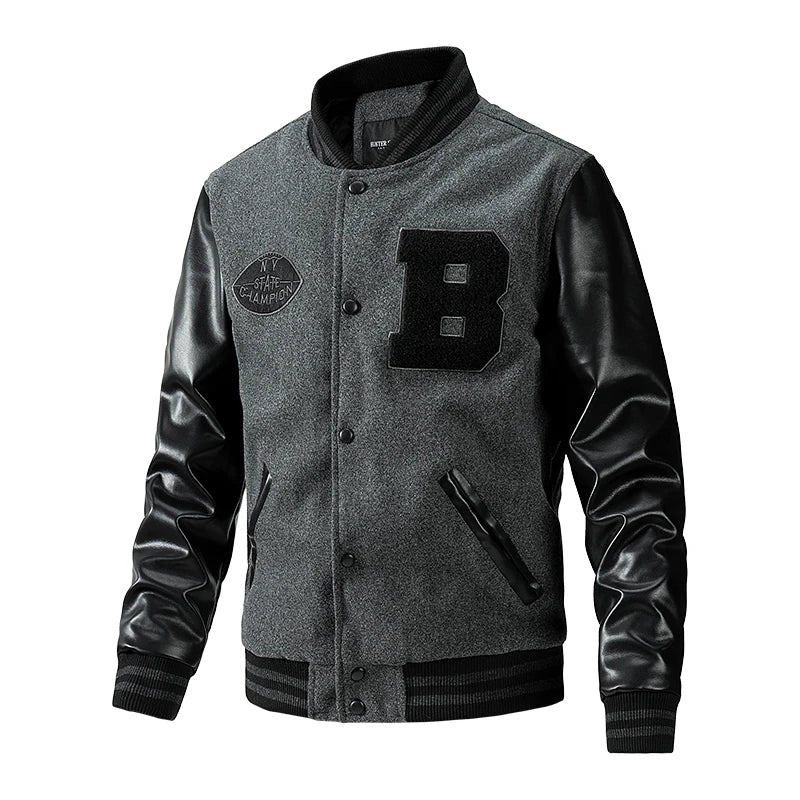 Jaqueta Casual Masculina de Inverno Beisebol