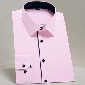 Camisa Social Manga Longa Masculina Rosa