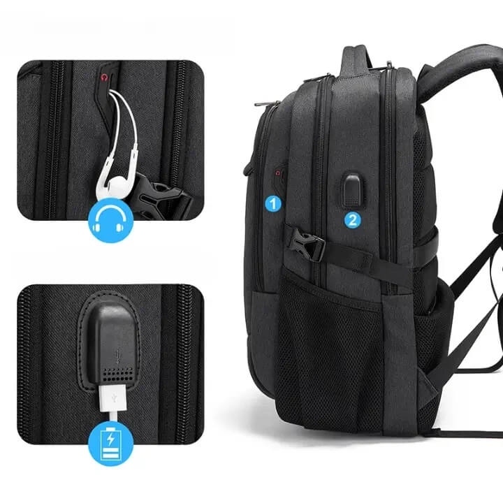 Mochila Executiva Use Terrazo MC01 - Notebook 17'', Impermeável e Porta USB