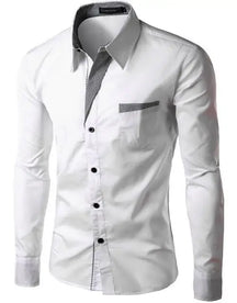 Camisa Formal Masculina  Manga Longa  Para Trabalho Negócios