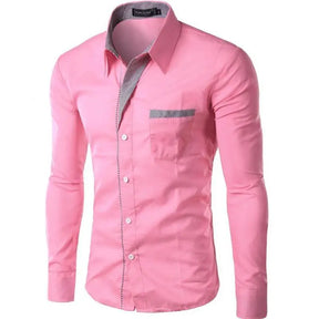 Camisa Formal Masculina  Manga Longa  Para Trabalho Negócios