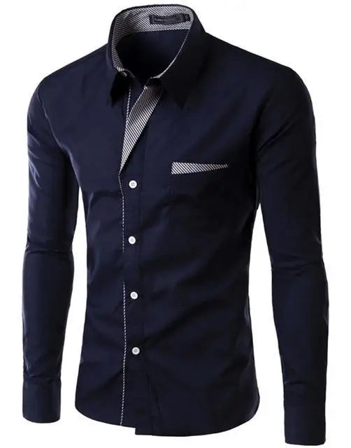 Camisa Formal Masculina  Manga Longa  Para Trabalho Negócios