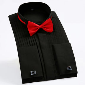 Camisa Masculina Formal Com Gravata Borboleta Festas