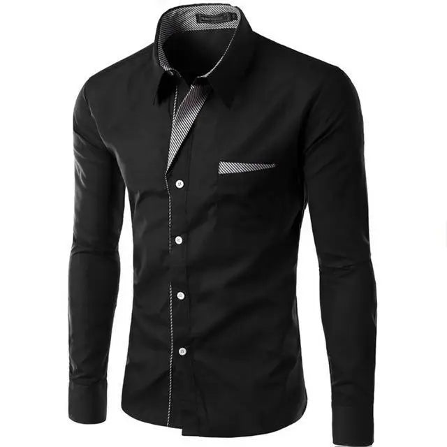 Camisa Formal Masculina  Manga Longa  Para Trabalho Negócios