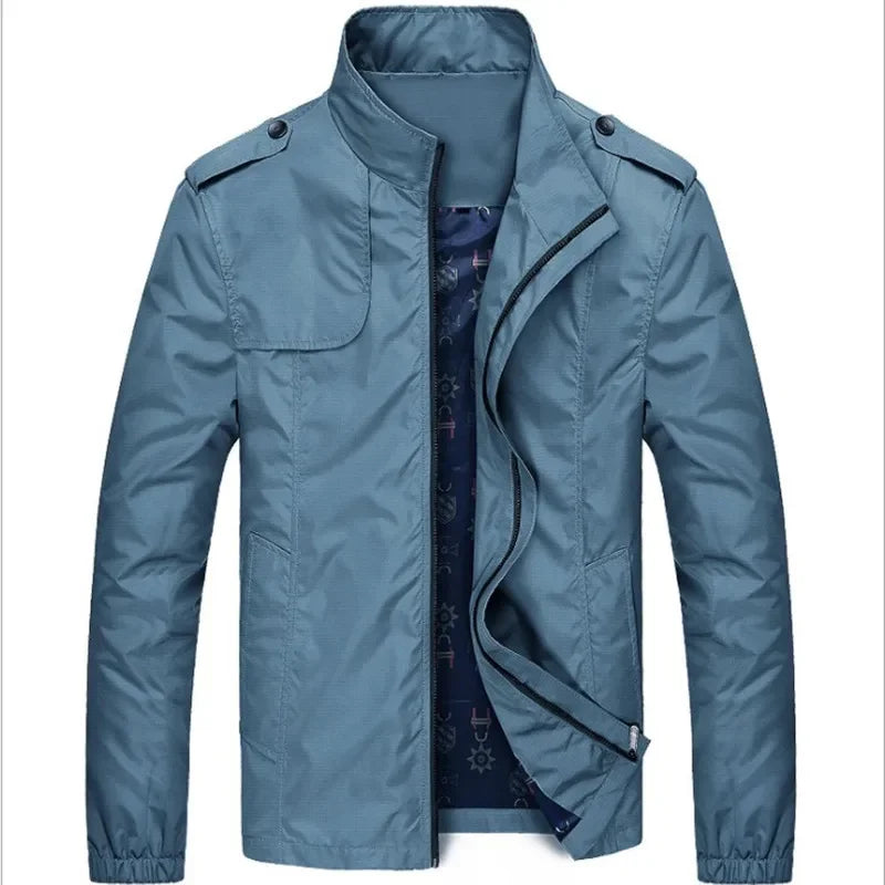 Jaqueta Bomber Casual de Luxo Masculina para Inverno