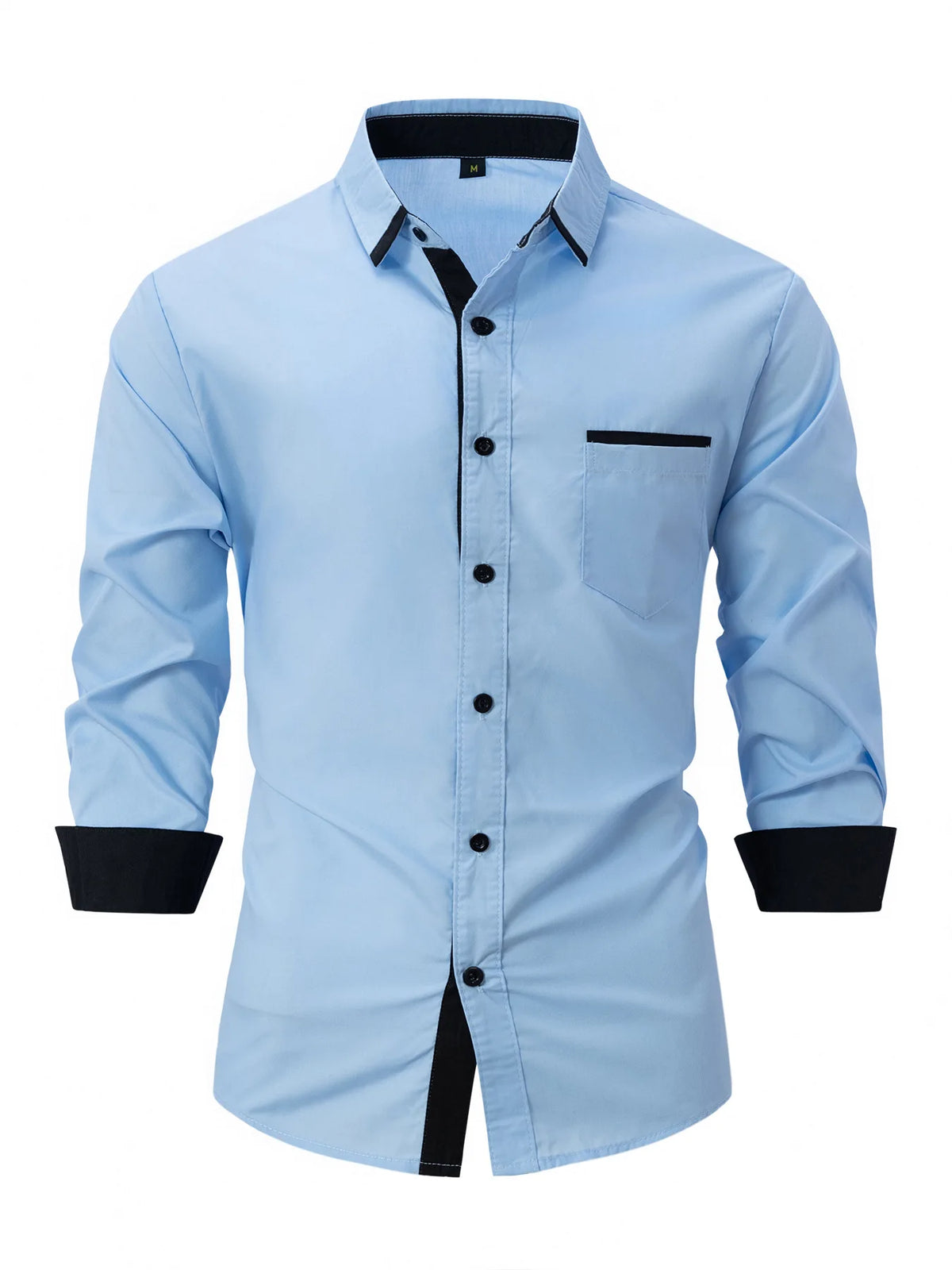 Camisa Masculina Casual Social Formal Ideal Para Eventos Trabalho Manga Comprida Com Bolso