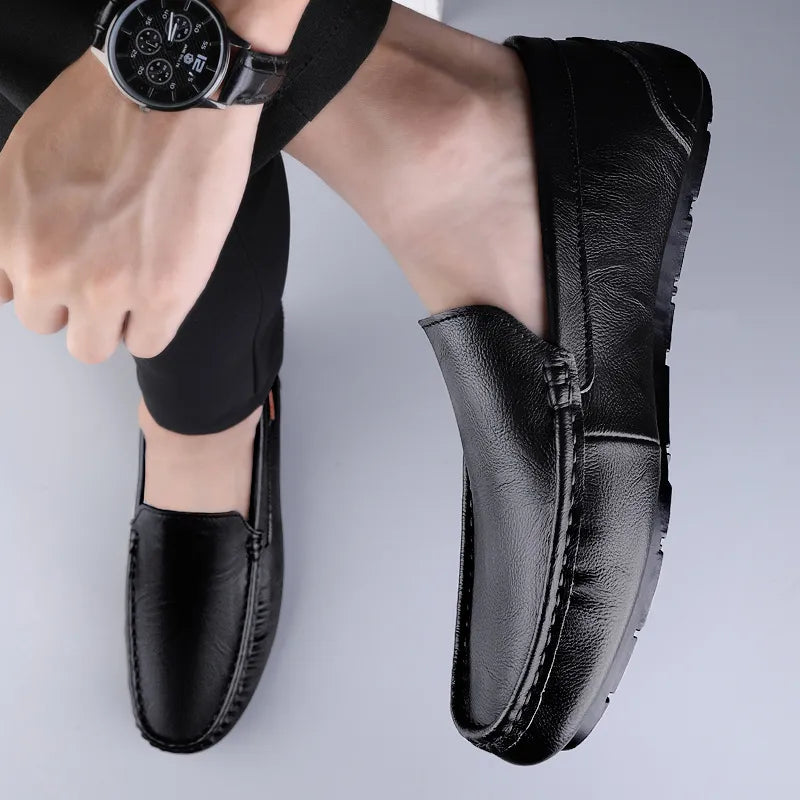 Sapato Mocassim Masculino Preto Modelo Leon