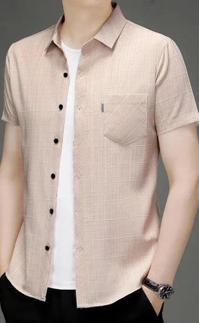 Camisa Masculina Casual Aberta De Botões  Com bolso