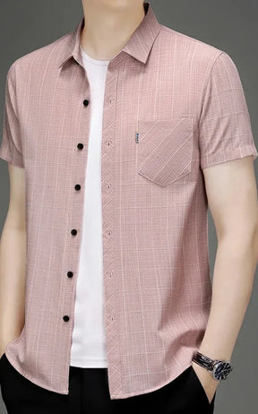 Camisa Masculina Casual Aberta De Botões  Com bolso