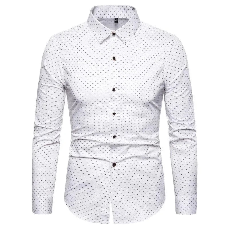 Camisa Masculina casual Social Com Estampas  Manga Comprida