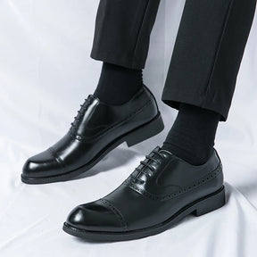 Sapato Social Masculino Preto Brogue Boss