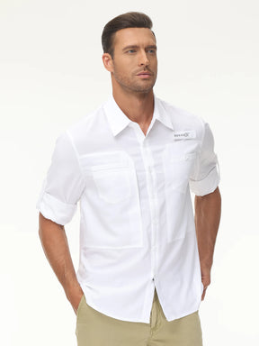 Camisa Masculina Casual Esporte Pesca Mangas Compridas