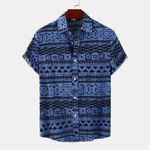 Camisa Masculina Casual Estampada  Estilo Havaiana