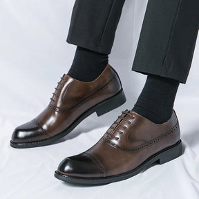 Sapato Social Masculino Marrom Brogue Boss