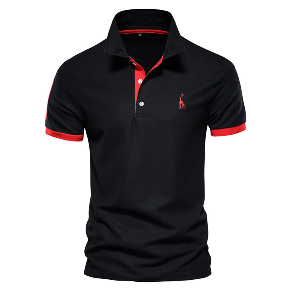 Camisa Masculina Polo Casual Esportiva Para Dia á Dia  Manga Curta Estampa De Girafa