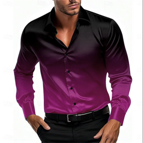 Camisa Masculina Manga Comprida  Degradê Duas Cores