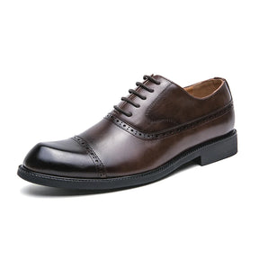 Sapato Social Masculino Marrom Brogue Boss