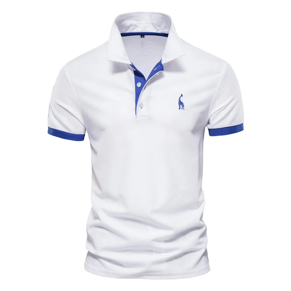 Camisa Masculina Polo Casual Esportiva Para Dia á Dia  Manga Curta Estampa De Girafa