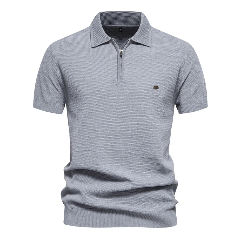 Camisa Gola Polo Masculina Cinza