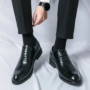 Sapato Social Masculino Preto Brogue Boss