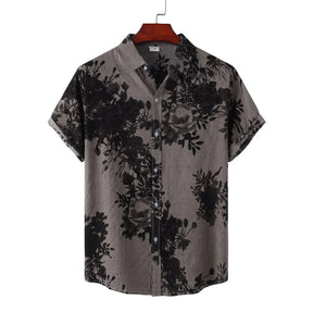 Camisa Masculina Casual Estampada  Estilo Havaiana