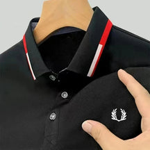 Camisa Gola Polo Masculina Manga Comprida Casual Bordado Simples