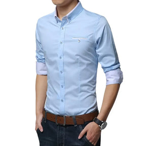 Camisa Masculina Social casual Dia à Dia 3/4