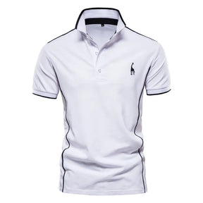 Camisa Masculina Polo Gola Para Cima Casual Tecido De Alta Qualidade