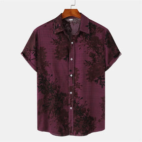 Camisa Masculina Casual Estampada  Estilo Havaiana