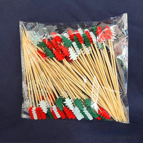 Palitos De Petiscos De Natal Ornamentação Festa Natal 50Pcs