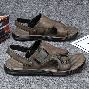 Sandália de Couro Masculina Casual - Terrazo Dealer