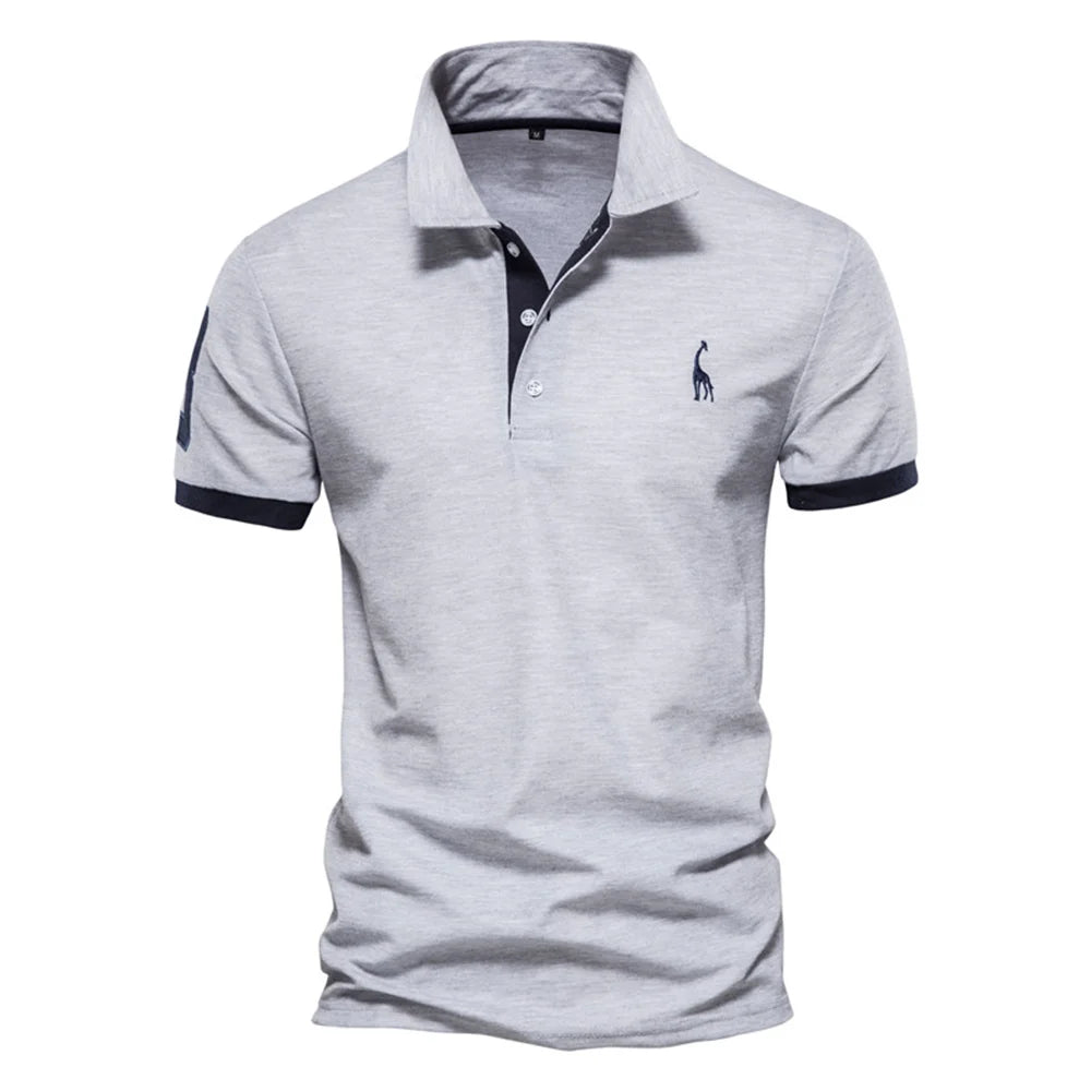 Camisa Masculina Polo Casual Esportiva Para Dia á Dia  Manga Curta Estampa De Girafa