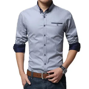 Camisa Masculina Social casual Dia à Dia 3/4