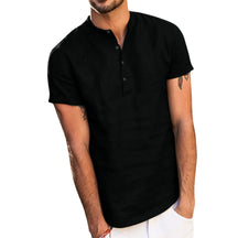 Camisa Masculina Casual Dia À Dia De Linho Tecido Confortável