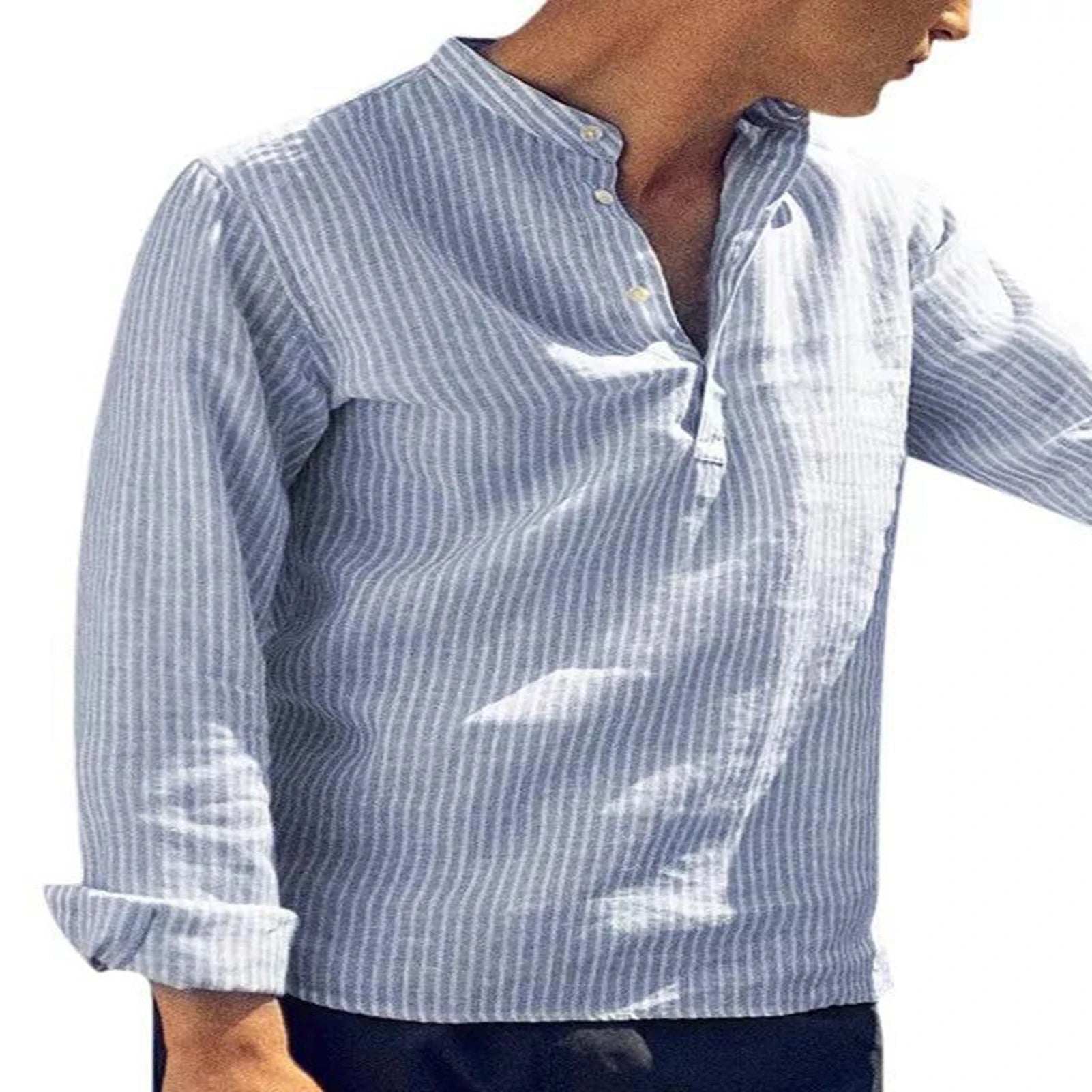 Camisa Masculina Casual  Tecido Super Fresco Com Botões