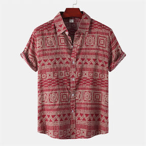 Camisa Masculina Casual Estampada  Estilo Havaiana