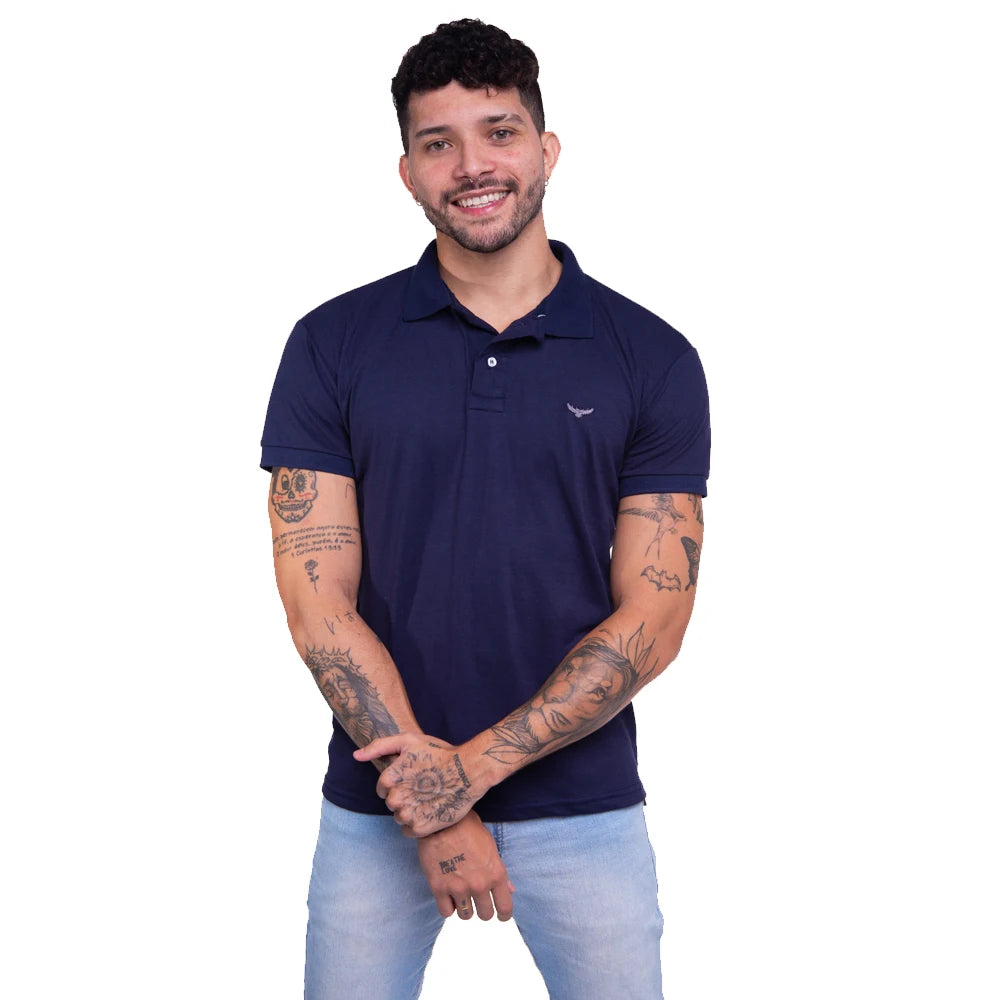 Camisa Masculina Polo Casual De Qualidade Manga Curta