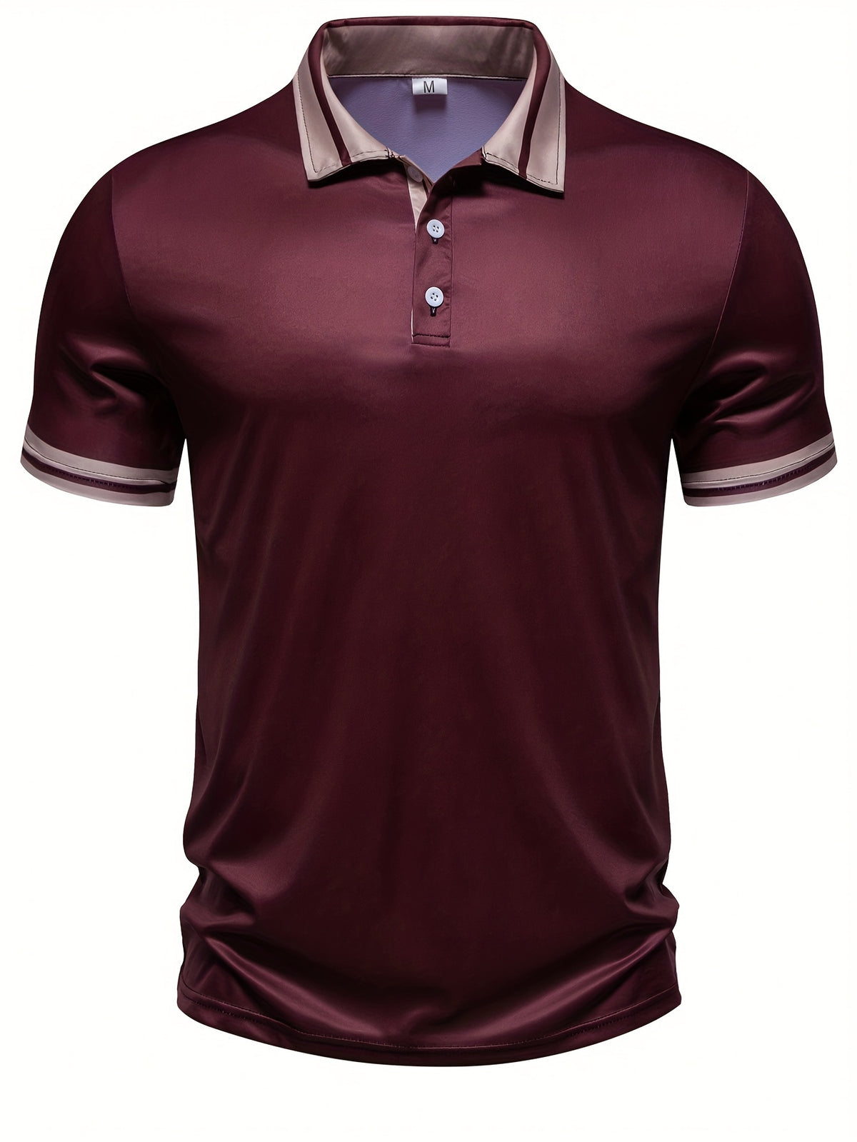 Camisa Masculina Polo Com Listras Nos Braços E gola