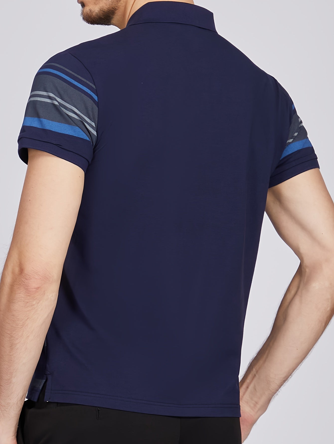 Camisa Masculina Casual De Gola Polo Algodão Listras