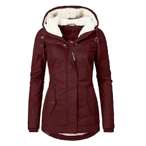 Jaqueta Parka Feminina Forrada com Lã para Inverno Glacier  - Promoção de Inverno Loja Terrazo-Esquenta Black Friday