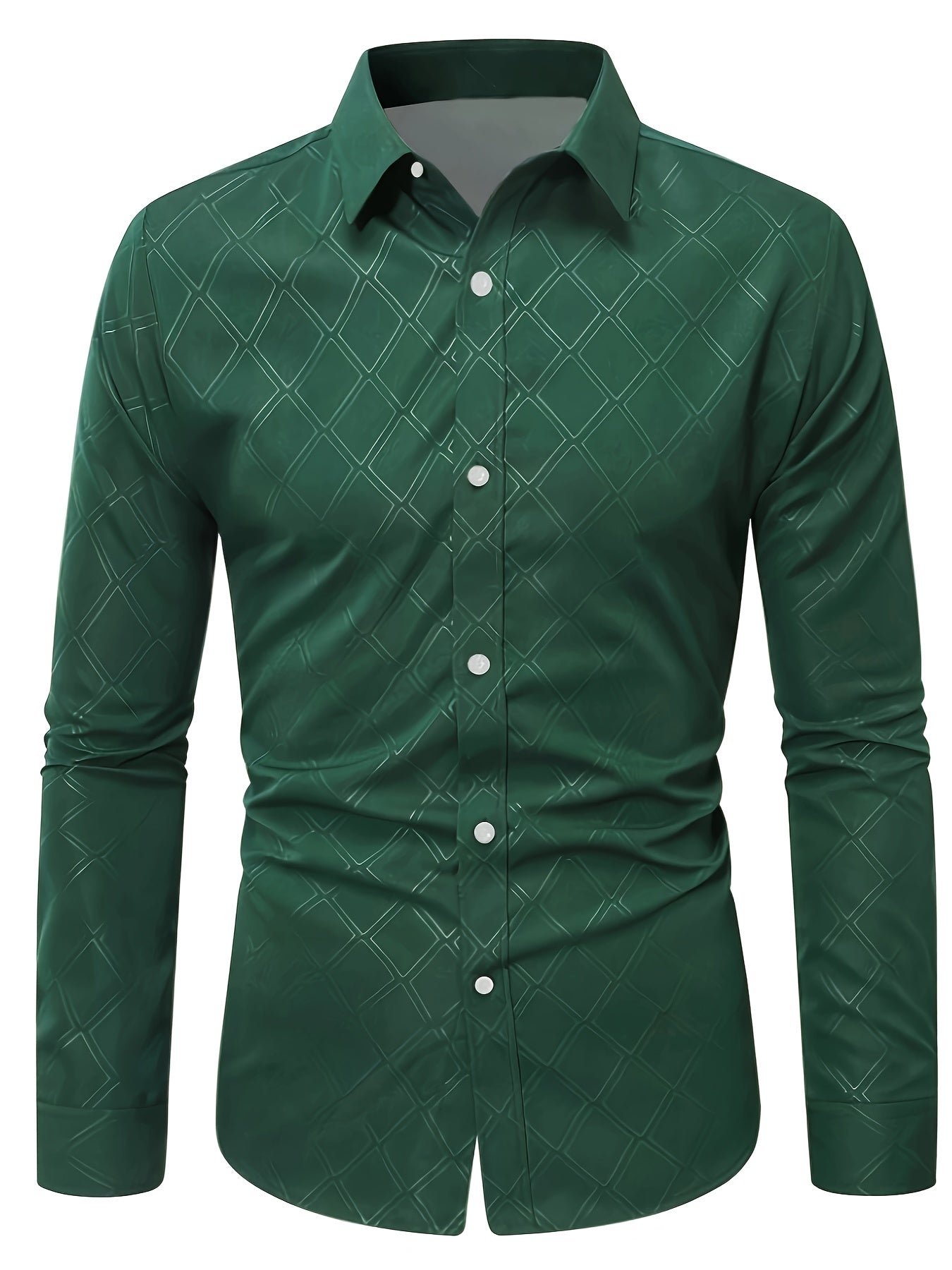 Camisa Masculina Casual Ideal Para Trabalho Manga Comprida Estampada