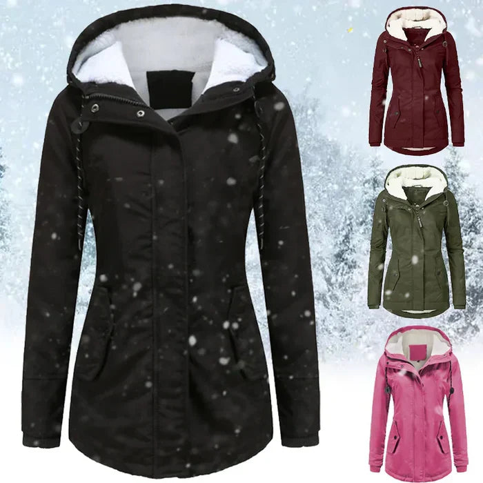 Jaqueta Parka Feminina Forrada com Lã para Inverno Glacier  - Promoção de Inverno Loja Terrazo-Esquenta Black Friday