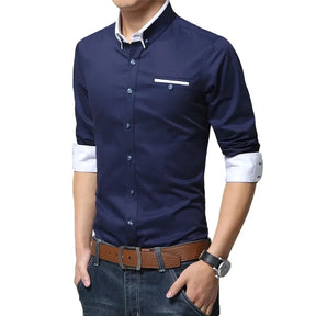 Camisa Masculina Social casual Dia à Dia 3/4