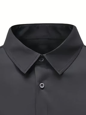 Camisa Masculina Casual Formal Manga Comprida Estilosa Elegante  Em Cetim